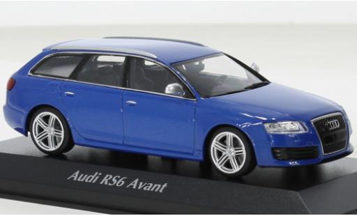 Modellino in miniatura Audi RS6 1/64 Mini GT Avant (C8) metallico blu 